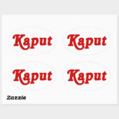 KAPUT ♦ NIET WERKEN ♦ OVALE STICKER (Vel)