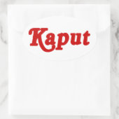 KAPUT ♦ NIET WERKEN ♦ OVALE STICKER (Tas)
