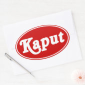 KAPUT ♦ NIET WERKEN ♦ OVALE STICKER (Envelop)