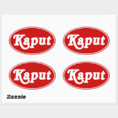 KAPUT ♦ NIET WERKEN ♦ OVALE STICKER (Vel)
