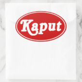KAPUT ♦ NIET WERKEN ♦ OVALE STICKER (Tas)