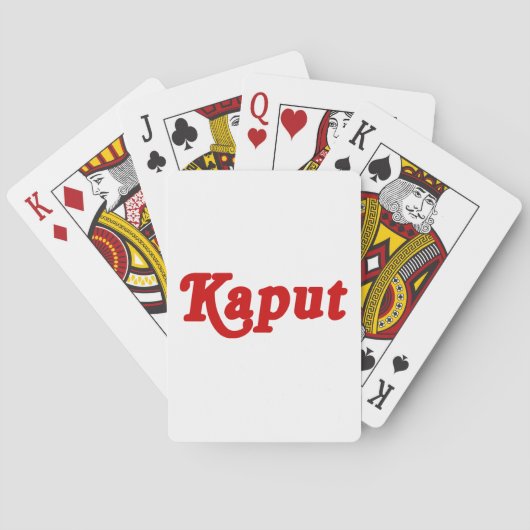 KAPUT ♦ NIET WERKEN ♦ POKERKAARTEN (Achterkant)