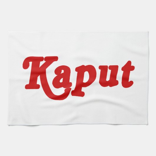 KAPUT ♦ NIET WERKEN ♦ THEEDOEK (Horizontaal)