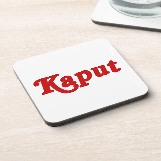 KAPUT ♦ WERKT NIET ♦ BIER ONDERZETTER (Linkerzijde)
