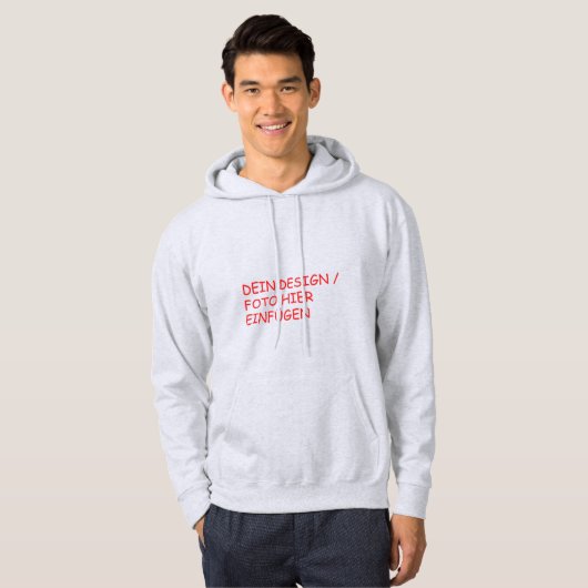 Kapuzenpullover Herrenpullover Hoodie Hoody grau (Voorkant volledig)