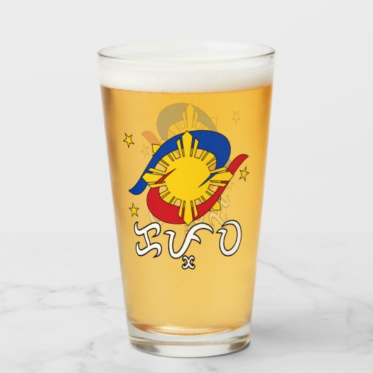 Kapwa (Baybayin schrift) Glas (Voorkant gevuld)