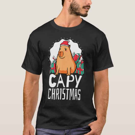 Kapy Kerst Capybara T-shirt (Voorkant)