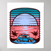 Kar Beach Sunset vector Poster (Voorkant)