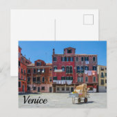 Kar met dozen in het Briefkaart van Venetië (Voorkant / Achterkant)