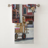 Kar met dozen in Venetië Bad Handdoek (Insitu)