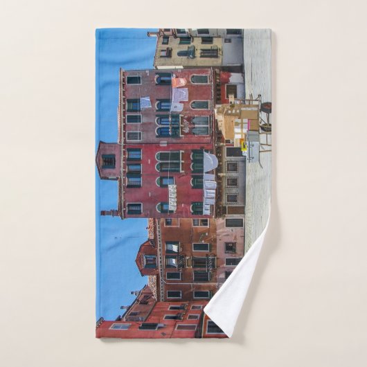 Kar met dozen in Venetië Bad Handdoek (Handdoek)