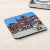 Kar met dozen in Venetië Bier Onderzetter (Linkerzijde)