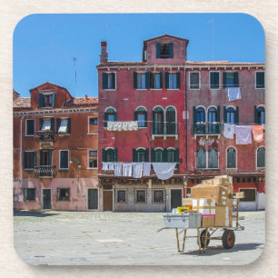 Kar met dozen in Venetië Bier Onderzetter
