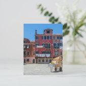 Kar met dozen in Venetië Briefkaart (Staand voorkant)