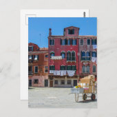 Kar met dozen in Venetië Briefkaart (Voorkant / Achterkant)