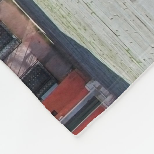 Kar met dozen in Venetië Fleece Deken (Hoek)