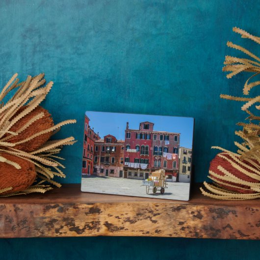 Kar met dozen in Venetië Fotoplaat (Zijkant)