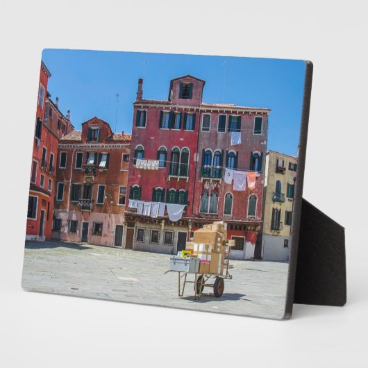 Kar met dozen in Venetië Fotoplaat (Zijkant)