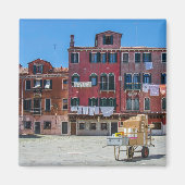 Kar met dozen in Venetië Magneet (Voorkant)