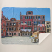 Kar met dozen in Venetië Sherpa Deken (Voorkant (horizontaal))