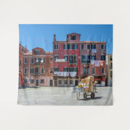 Kar met dozen in Venetië Wandkleed