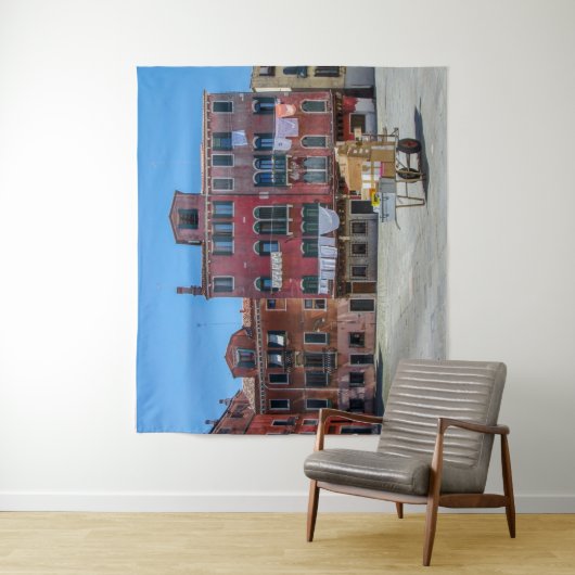 Kar met dozen in Venetië Wandkleed (In situ)