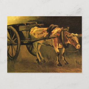 Kar met rode en witte os (Vincent van Gogh) Briefkaart