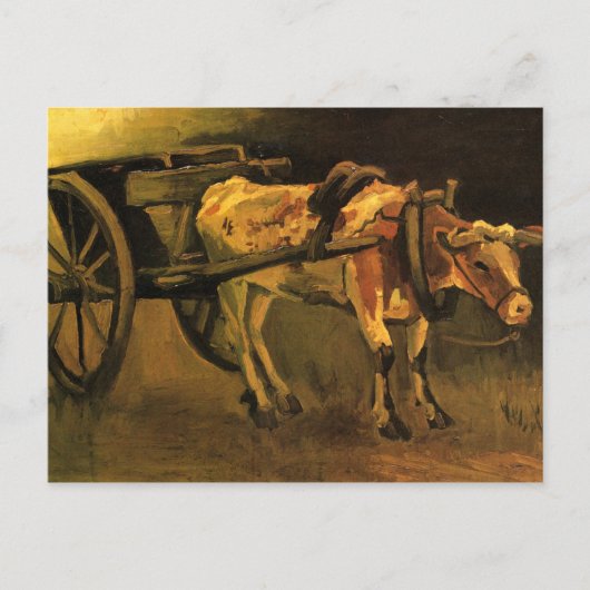 Kar met rode en witte os (Vincent van Gogh) Briefkaart (Voorkant)