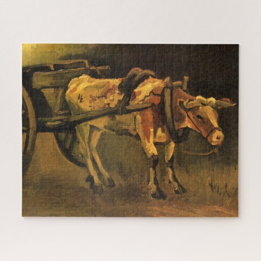 Kar met rode en witte os (Vincent van Gogh) Legpuzzel (Horizontaal)