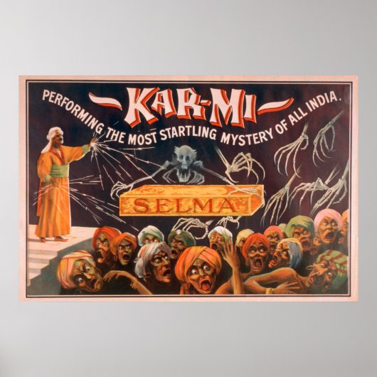 Kar-mi "The most Startling Mystery of All India" Poster (Voorkant)