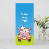 Kar Wash Pig Kaart (Staand voorkant)