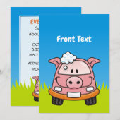 Kar Wash Pig Kaart (Voorkant / Achterkant)