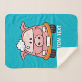 Kar Wash Pig Sherpa Deken (Voorkant (horizontaal))