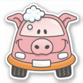 Kar Wash Pig Sticker (Voorkant)