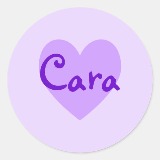 Kara in Paars Ronde Sticker (Voorkant)