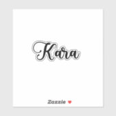 Kara Naam - Handgeschreven kalligrafie Sticker (Vel)