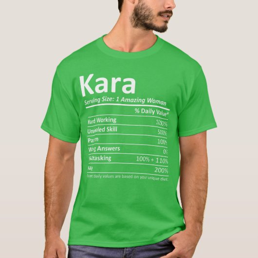 KARA Nutrition Personalized Name Funny Christmas G T-shirt (Voorkant)