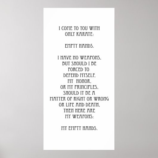 KARAAT CREED POSTER (Voorkant)