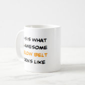 karaatgordel geel, geweldige koffiemok (Voorkant links)