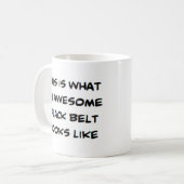 karaatgordel zwart, geweldige koffiemok (Voorkant links)