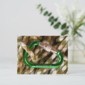 Karabijnhaak en klimtouw Briefkaart (Staand voorkant)