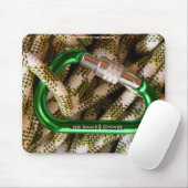 Karabijnhaak en klimtouw Mousepad Muismat (Met muis)