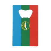 Karachay Cherkessia-vlag Creditkaart Flessenopener (Voorkant)