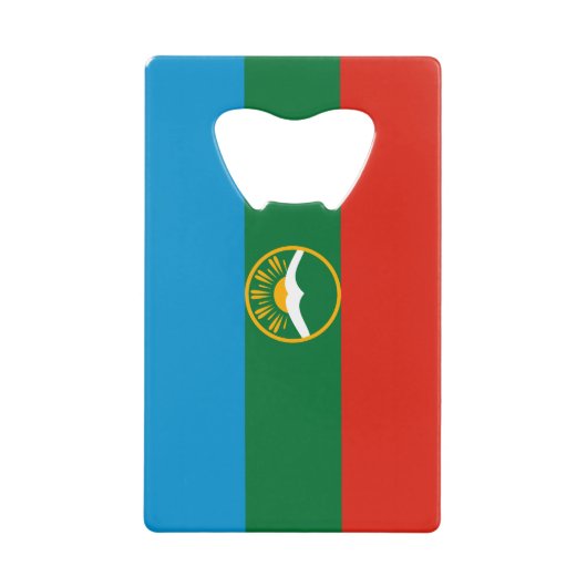 Karachay Cherkessia-vlag Creditkaart Flessenopener (Voorkant)