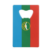 Karachay Cherkessia-vlag Creditkaart Flessenopener (Achterkant)