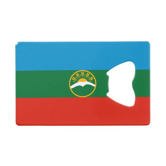 Karachay Cherkessia-vlag Creditkaart Flessenopener (Voorkant (Horizontaal))
