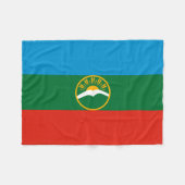 Karachay Cherkessia-vlag Fleece Deken (Voorkant (Horizontaal))