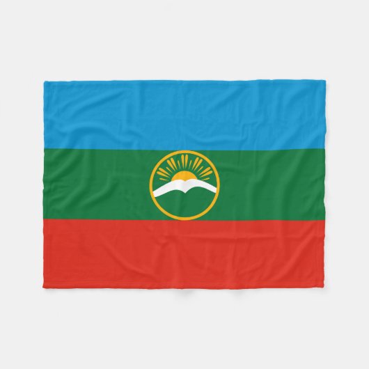 Karachay Cherkessia-vlag Fleece Deken (Voorkant (Horizontaal))