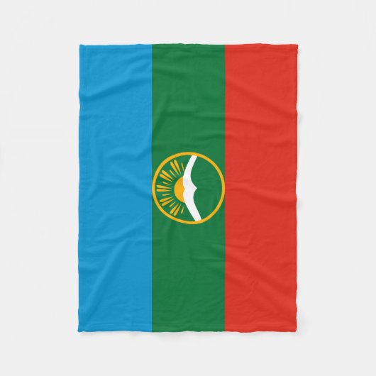 Karachay Cherkessia-vlag Fleece Deken (Voorkant)