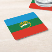 Karachay Cherkessia-vlag Kartonnen Onderzetters (Schuin)